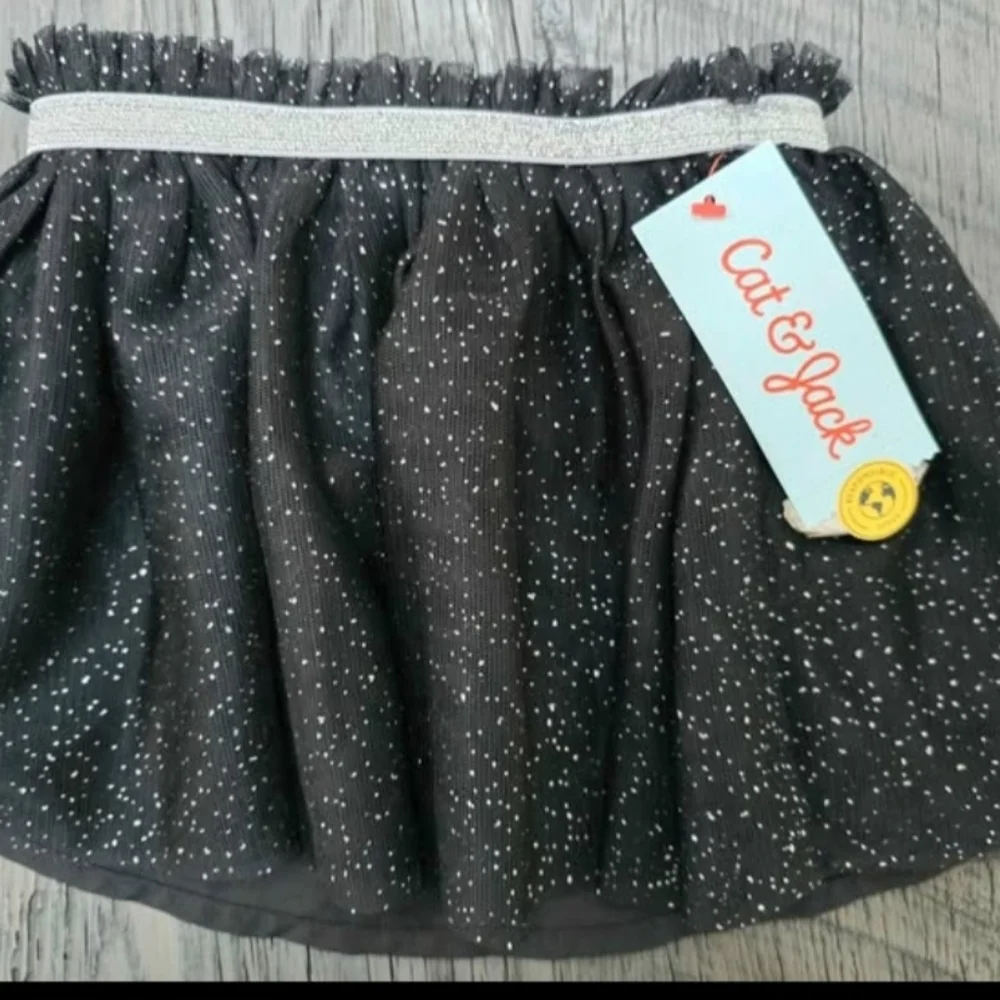 Cat & Jack Black Skirt with White Speckles